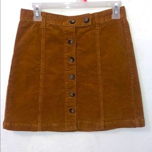 A soft corduroy Forever 21 button up skirt
